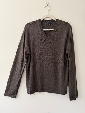 Banana Republic Silk Cashmere Blend Lightweight V Neck Sweater Business Casual